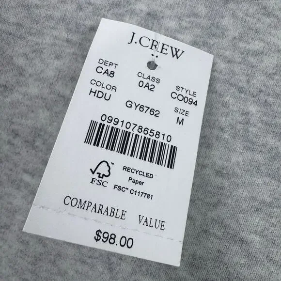 J. Crew Women's Crewneck Sweatshirt in Cloudspun Yarn Heather Dusk Size M NWT - Picture 12 of 12